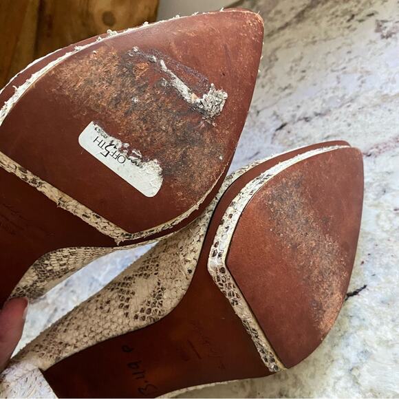 Elizabeth & James Falin $395 Snake Print Stiletto Platform Heel Womens 10 B EUC - Picture 14 of 14